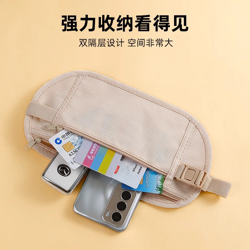 Anti-Theft Bag, Personal Waist Bag, Overseas Travel Sports, European Men and Women Invisible Thin Passport Bag, Anti-Theft Wallet for Men and Women - image 2