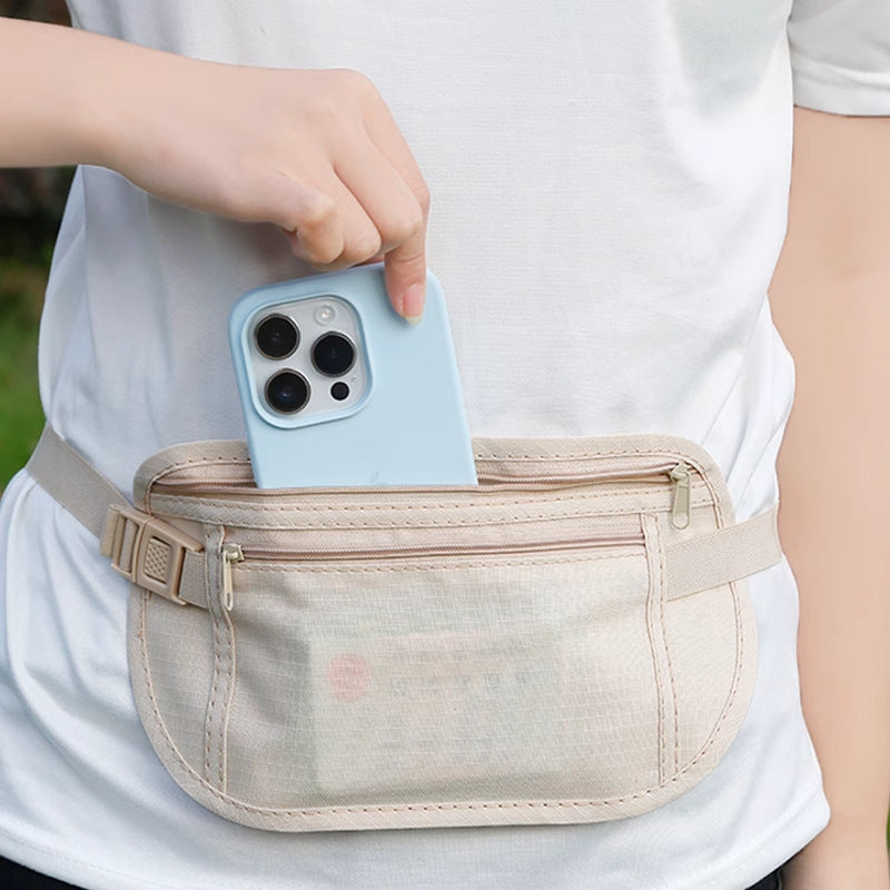 Anti-Theft Bag, Personal Waist Bag, Overseas Travel Sports, European Men and Women Invisible Thin Passport Bag, Anti-Theft Wallet for Men and Women - image 4