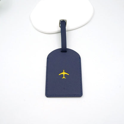 Portable Airplane Tag Pu Leather Multi-Color Boarding Pass Cross-Border Travel Horizontal and Vertical Flip Style Thickened Leather Document Luggage Tag - image 3