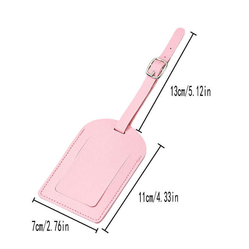 Portable Airplane Tag Pu Leather Multi-Color Boarding Pass Cross-Border Travel Horizontal and Vertical Flip Style Thickened Leather Document Luggage Tag - image 4