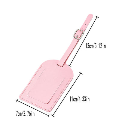 Portable Airplane Tag Pu Leather Multi-Color Boarding Pass Cross-Border Travel Horizontal and Vertical Flip Style Thickened Leather Document Luggage Tag - image 4