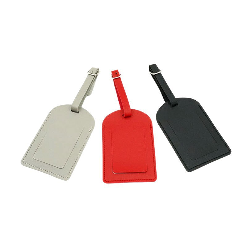 Portable Airplane Tag Pu Leather Multi-Color Boarding Pass Cross-Border Travel Horizontal and Vertical Flip Style Thickened Leather Document Luggage Tag - image 5