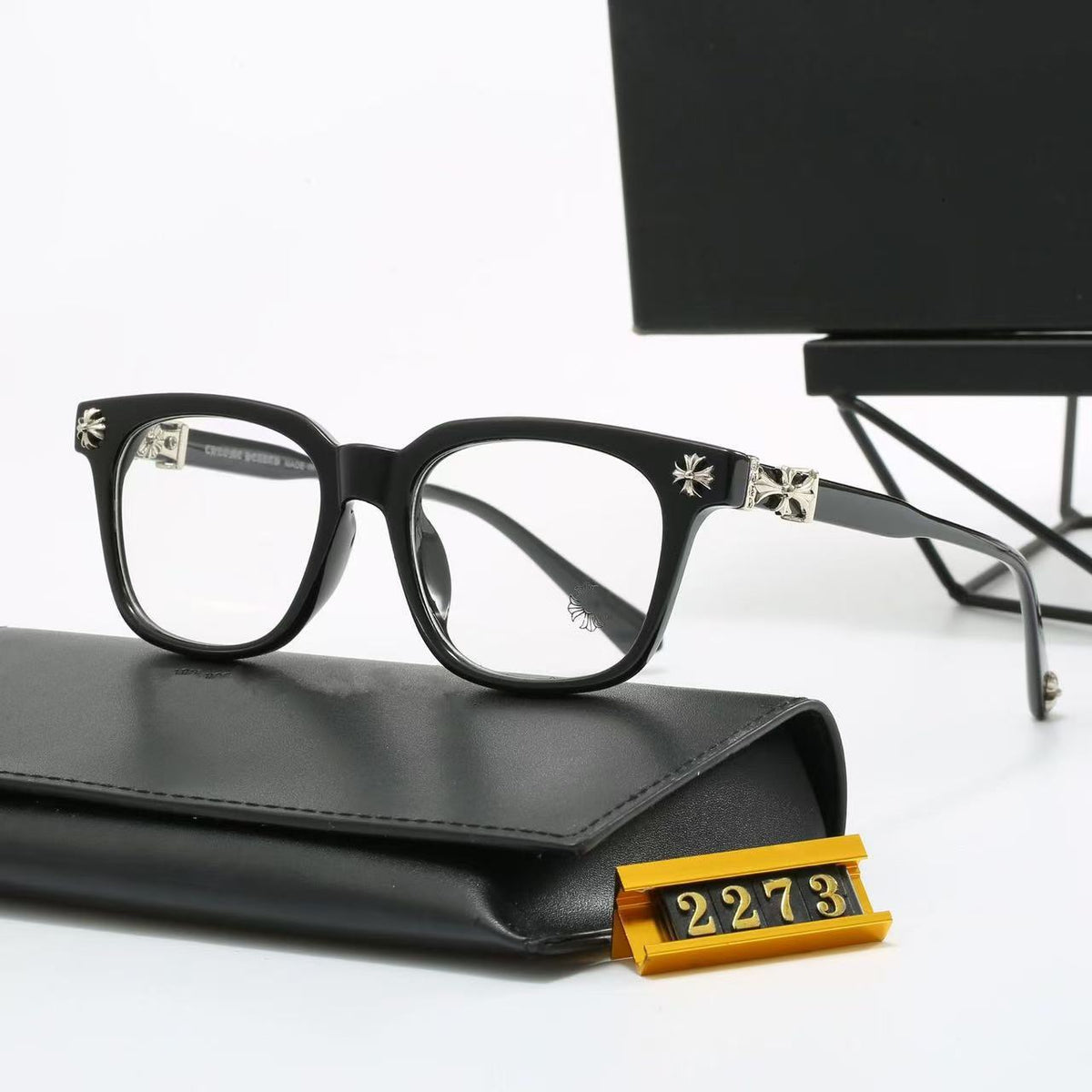 European and American Overseas New Sunglasses for Men and Women Square Frame Flat Mirrors Classic Travel Fashion Optical Glasses 2273 - image 1