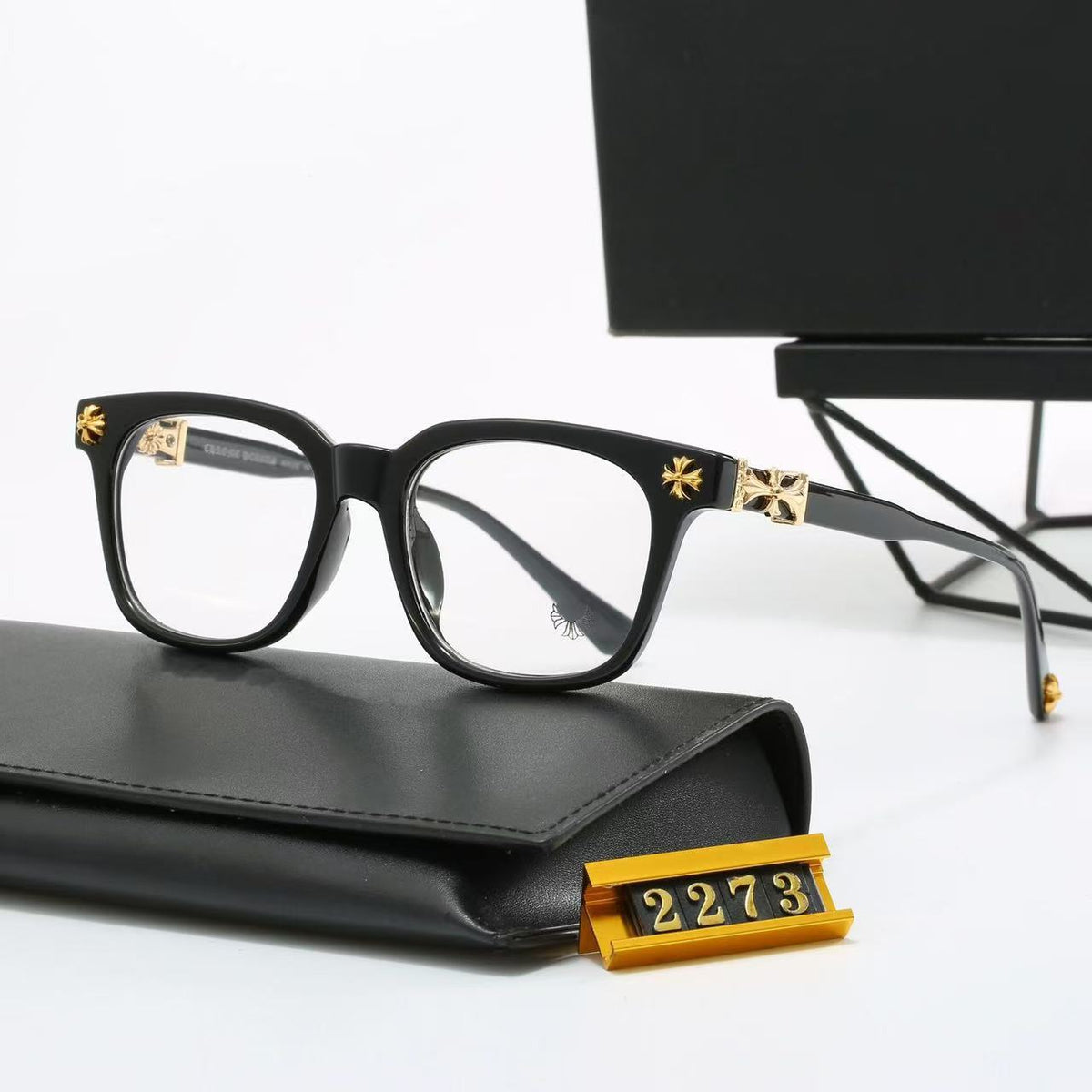 European and American Overseas New Sunglasses for Men and Women Square Frame Flat Mirrors Classic Travel Fashion Optical Glasses 2273 - image 4