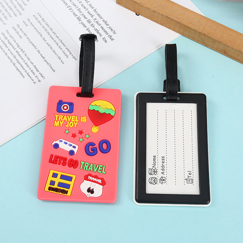 Pvc Soft Luggage Tag Cartoon Cute Luggage Tag Anti-Lost Luggage Pendant Tag Suitcase Tag - image 2