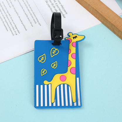 Pvc Soft Luggage Tag Cartoon Cute Luggage Tag Anti-Lost Luggage Pendant Tag Suitcase Tag - image 4