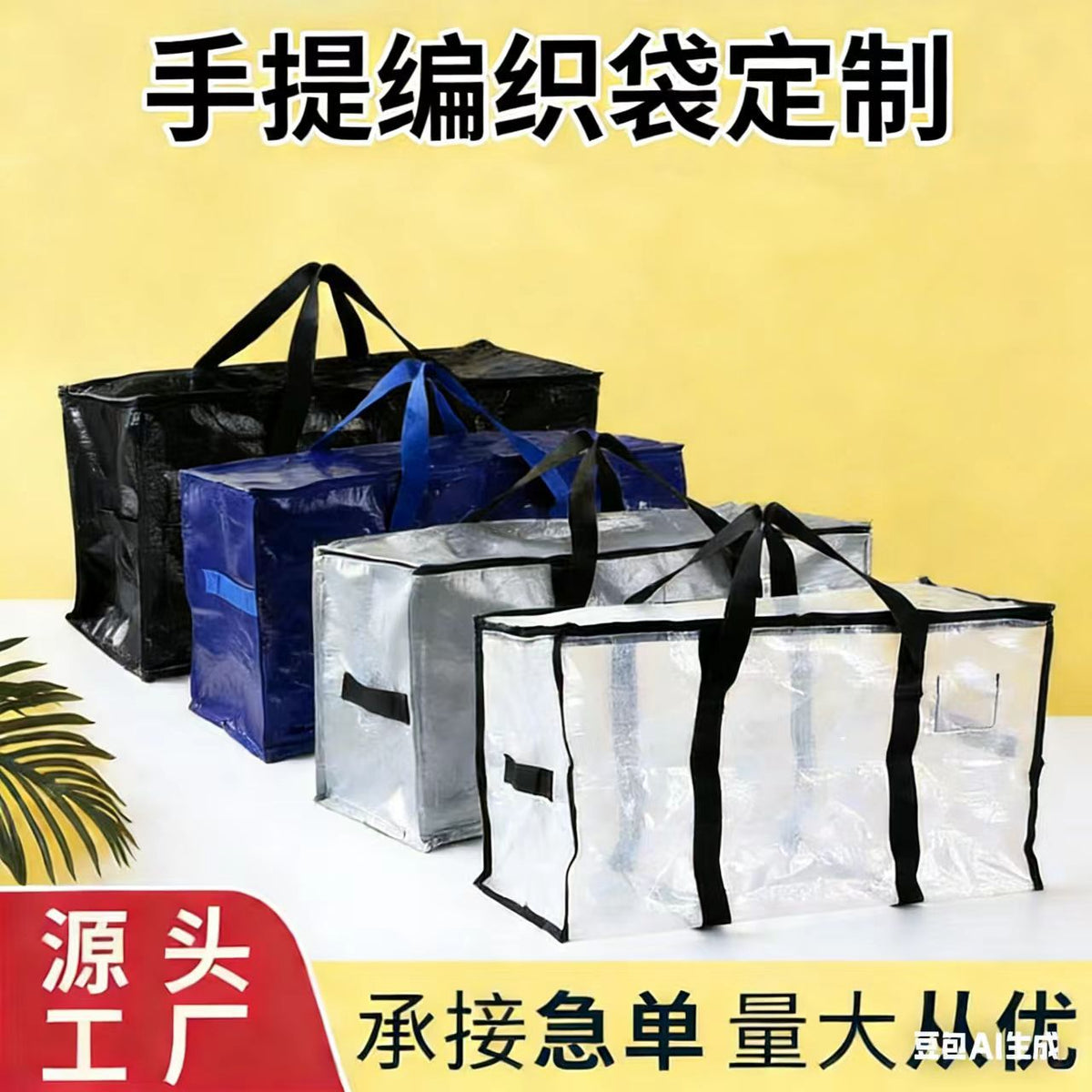 Amazon Foldable Storage Bag Home Fully Transparent Cotton Quilt Moving Packing Bag Large Capacity Clothes Organizing Bag - image 1