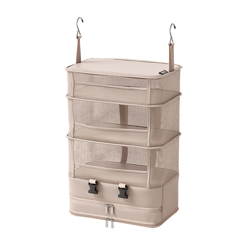 Hanging Layered Storage Bag for Business Trips, Foldableable Clothing Cosmetics Bag, Travel Hotel Wardrobe Storage Intimates Hanging Bag - image 5