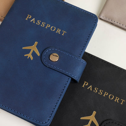 Leather Multi-Card Slot Passport Protection Set, Customized Logo Passport Holder, Pure Color Carry-On Cosmetics Bag, Multi-Functional Card Holder - image 3