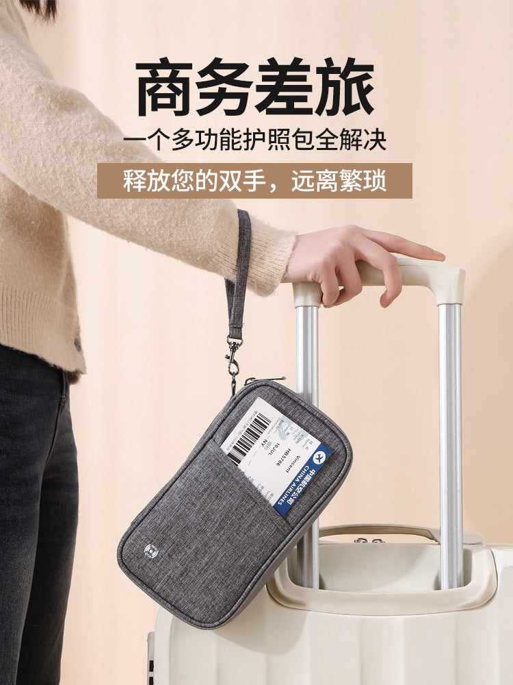 Rfid Anti-Theft Passport Bag with Multiple Card Slots, Multi-Functional Document Storage Bag, Business Trip Travel Portable Passport Bag - image 3