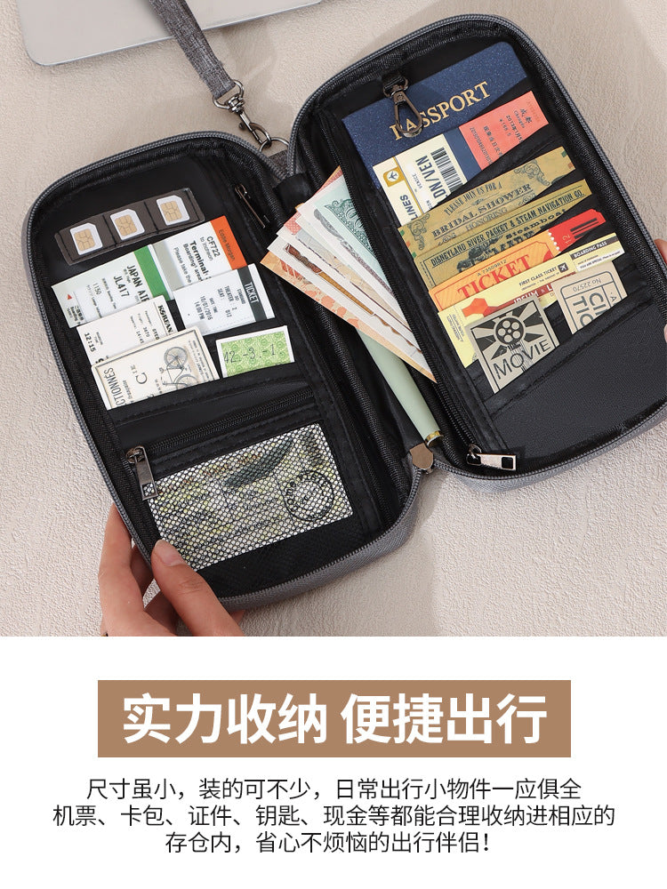 Rfid Anti-Theft Passport Bag with Multiple Card Slots, Multi-Functional Document Storage Bag, Business Trip Travel Portable Passport Bag - image 5
