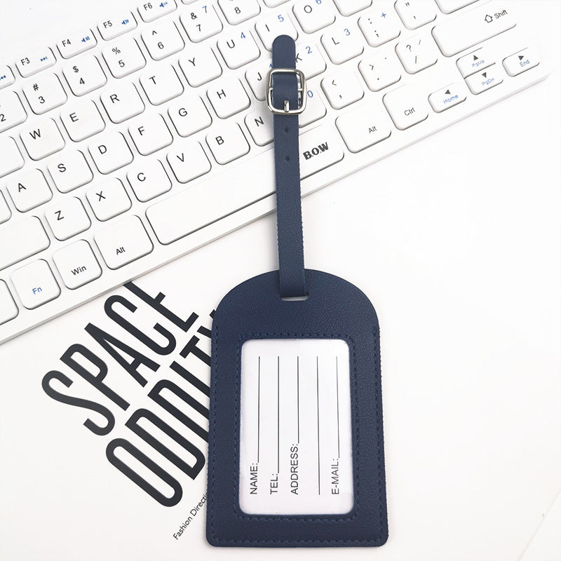 Cross-Border Customizable Logo Leather Airplane Boarding Pass Creative Suitcase Tag Checked Boarding Leather Pu Luggage Tag - image 3