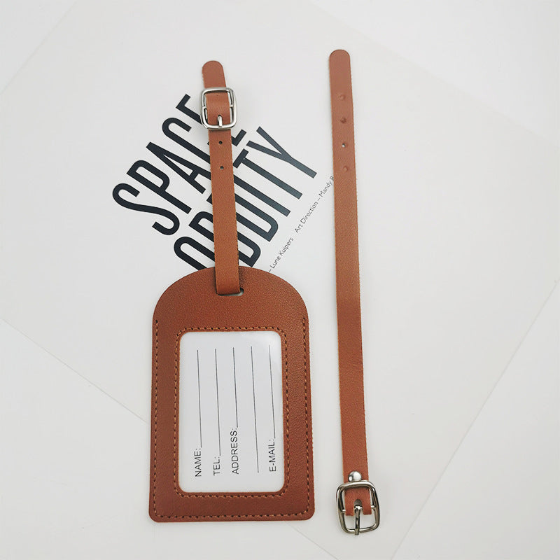 Cross-Border Customizable Logo Leather Airplane Boarding Pass Creative Suitcase Tag Checked Boarding Leather Pu Luggage Tag - image 4