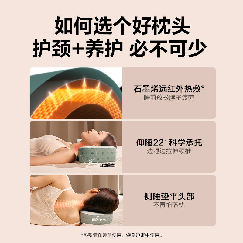 Skg Neck Pillow Graphene Far-Infrared Heat Compress Reverse Arch Traction Stretching Shoulder and Neck Sleep Pillow P1 Standard - image 2