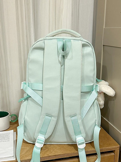 Japanese-Style Ins New High-Value Fresh Sweet Color-Blocking Backpack for Middle and High School Students Lightweight Travel Backpack - image 3
