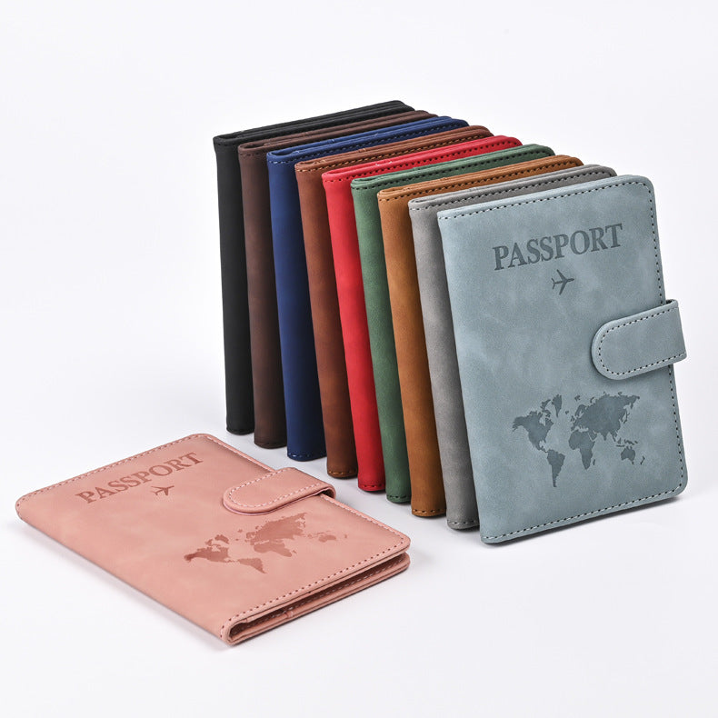 2026 New Anti-Magnetic Rfid Color-Changing Pu Map Multi-Functional Passport Holder, Ticket Holder, Card Holder, Factory Direct Sales - image 1