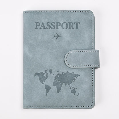2026 New Anti-Magnetic Rfid Color-Changing Pu Map Multi-Functional Passport Holder, Ticket Holder, Card Holder, Factory Direct Sales - image 2
