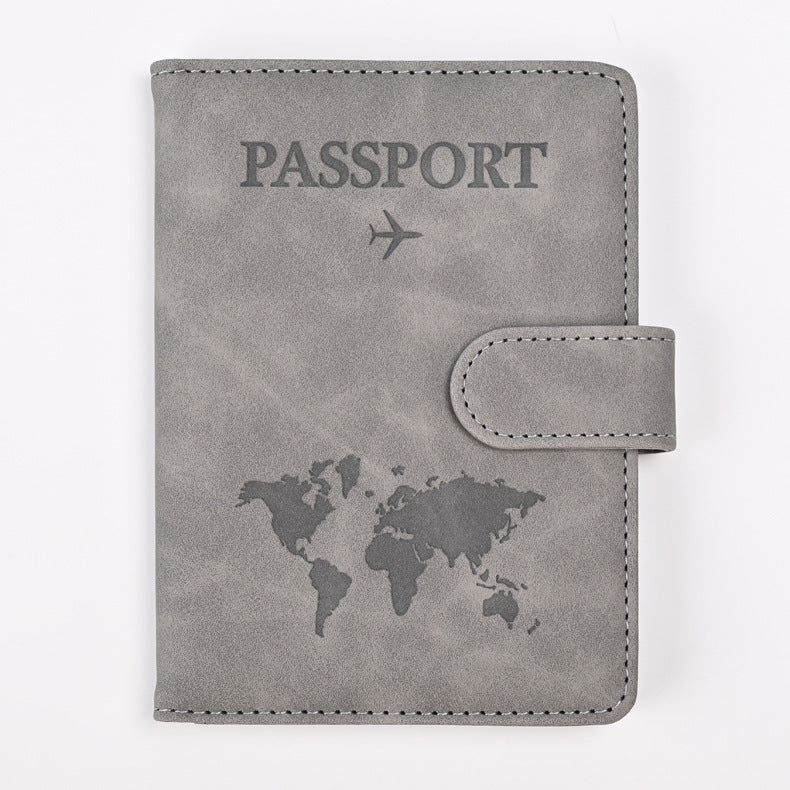 2026 New Anti-Magnetic Rfid Color-Changing Pu Map Multi-Functional Passport Holder, Ticket Holder, Card Holder, Factory Direct Sales - image 3