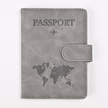 2026 New Anti-Magnetic Rfid Color-Changing Pu Map Multi-Functional Passport Holder, Ticket Holder, Card Holder, Factory Direct Sales - image 3