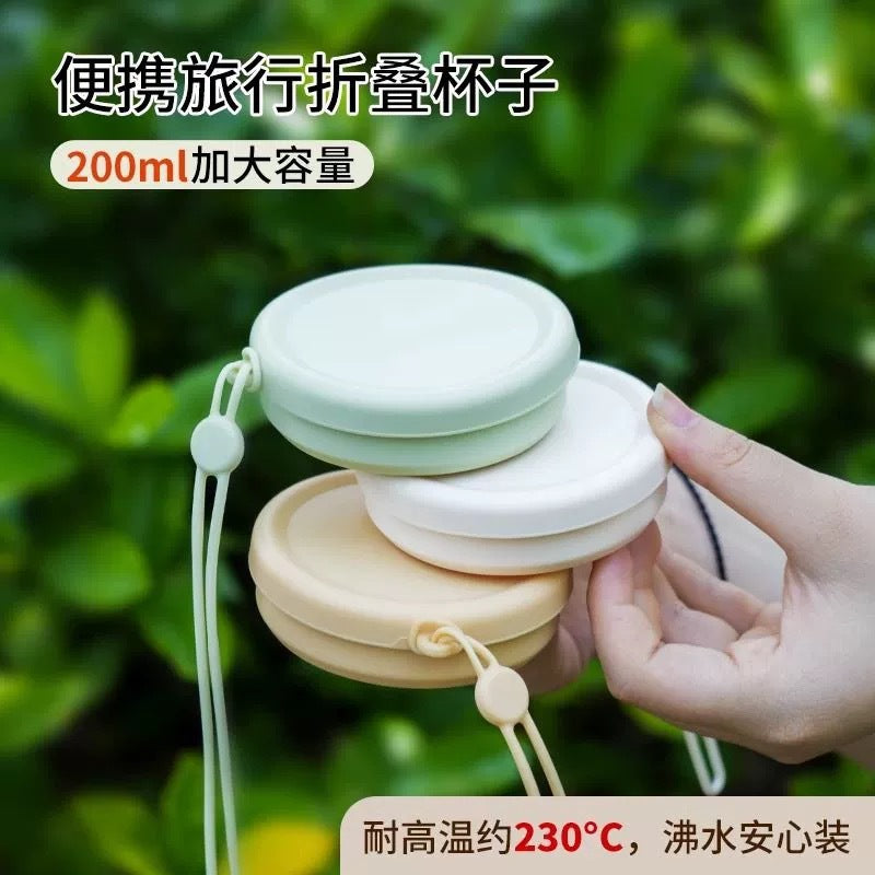 Foldable Water Cup Portable Travel Compressed Silicone Water Cup Outdoor Camping Foldable Retractable Toothbrushing Wash Cup - image 1