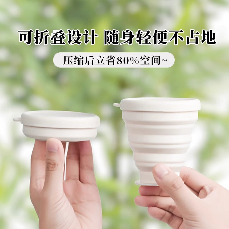 Foldable Water Cup Portable Travel Compressed Silicone Water Cup Outdoor Camping Foldable Retractable Toothbrushing Wash Cup - image 2