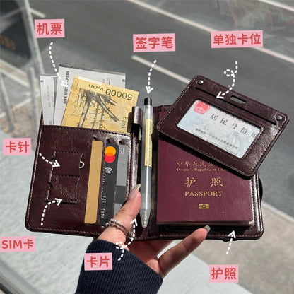 Multifunctional Passport Holder, Card Holder, Document Organizer, Boarding Pass Organizer, Ticket Holder, Wallet All-In-One for Women When Traveling Abroad - image 4