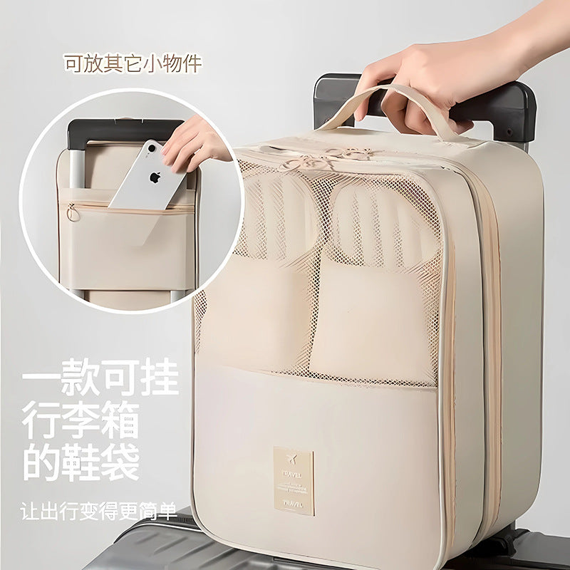 Shoe Bag Travel Storage Three-Layer Shoe Bag Portable Business Trip Travel Storage Shoe Bag Shoe Travel Storage Artifact - image 2