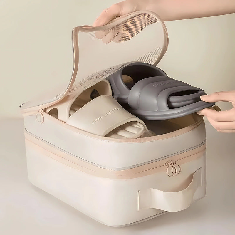 Shoe Bag Travel Storage Three-Layer Shoe Bag Portable Business Trip Travel Storage Shoe Bag Shoe Travel Storage Artifact - image 4
