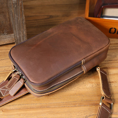 Leather Travel Chest Bag