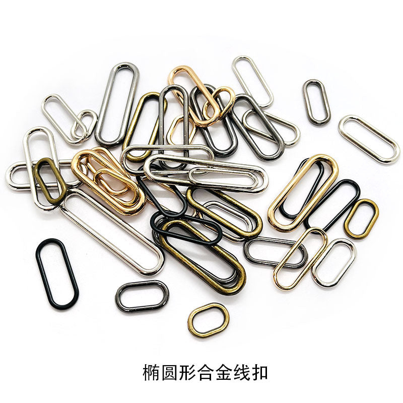 Oval Alloy Closed Ring Buckle Shoe Luggage Hardware Accessories U-Shaped Egg Buckle Oval Ring Buckle Handbag Adjustment Buckle - image 1