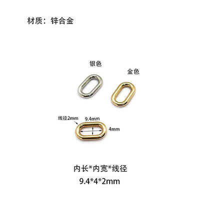 Oval Alloy Closed Ring Buckle Shoe Luggage Hardware Accessories U-Shaped Egg Buckle Oval Ring Buckle Handbag Adjustment Buckle - image 2