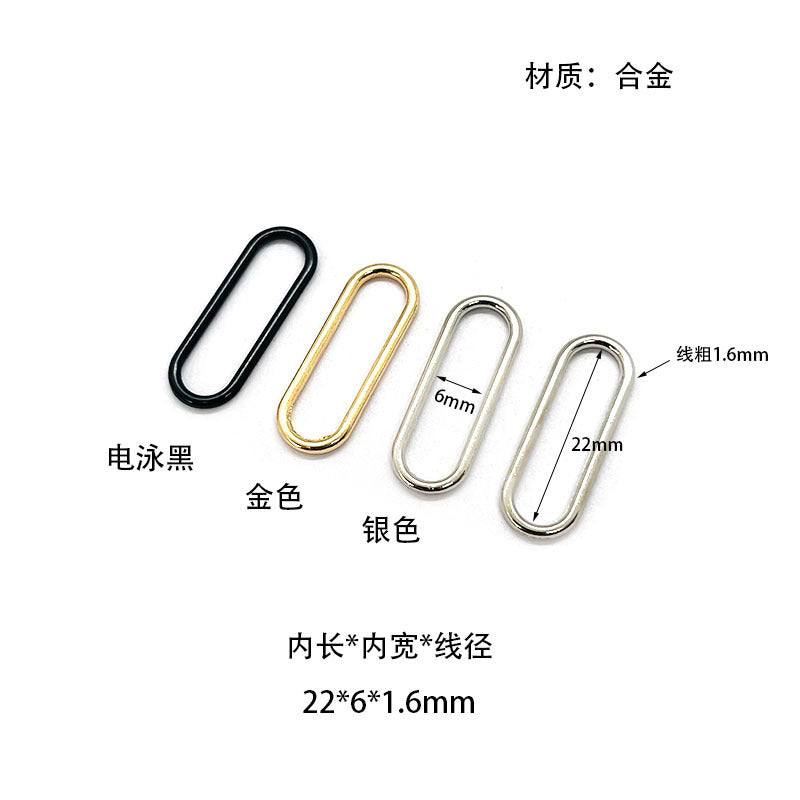 Oval Alloy Closed Ring Buckle Shoe Luggage Hardware Accessories U-Shaped Egg Buckle Oval Ring Buckle Handbag Adjustment Buckle - image 4