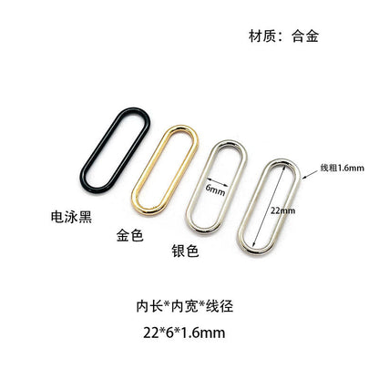 Oval Alloy Closed Ring Buckle Shoe Luggage Hardware Accessories U-Shaped Egg Buckle Oval Ring Buckle Handbag Adjustment Buckle - image 4