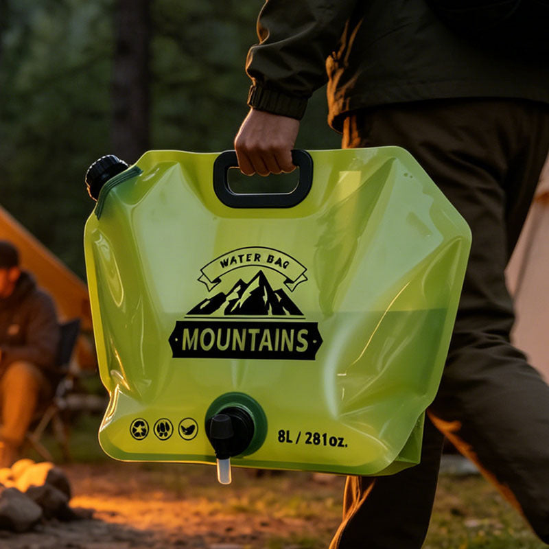 Cross-Border Outdoor Portable Folding Water Bag for Mountaineering, Travel, Camping, Soft Water Storage Bag, Water Carrying Bag, Large Capacity Water Storage Ba - image 1