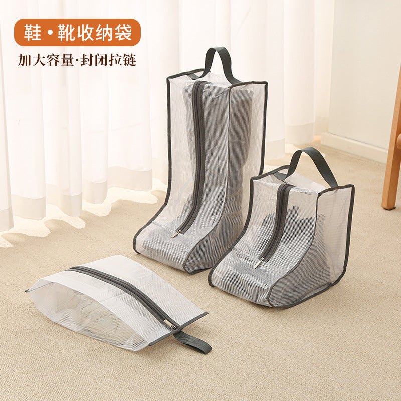 Shoe Storage Bag Travel Visible Dustproof Bag Multifunctional Waterproof Shoe Cover Pvc Home Portable Boot Shoe Bag - image 2