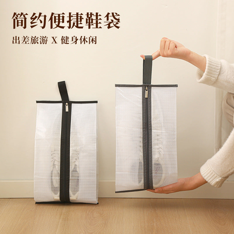 Shoe Storage Bag Travel Visible Dustproof Bag Multifunctional Waterproof Shoe Cover Pvc Home Portable Boot Shoe Bag - image 3