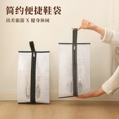 Shoe Storage Bag Travel Visible Dustproof Bag Multifunctional Waterproof Shoe Cover Pvc Home Portable Boot Shoe Bag - image 3