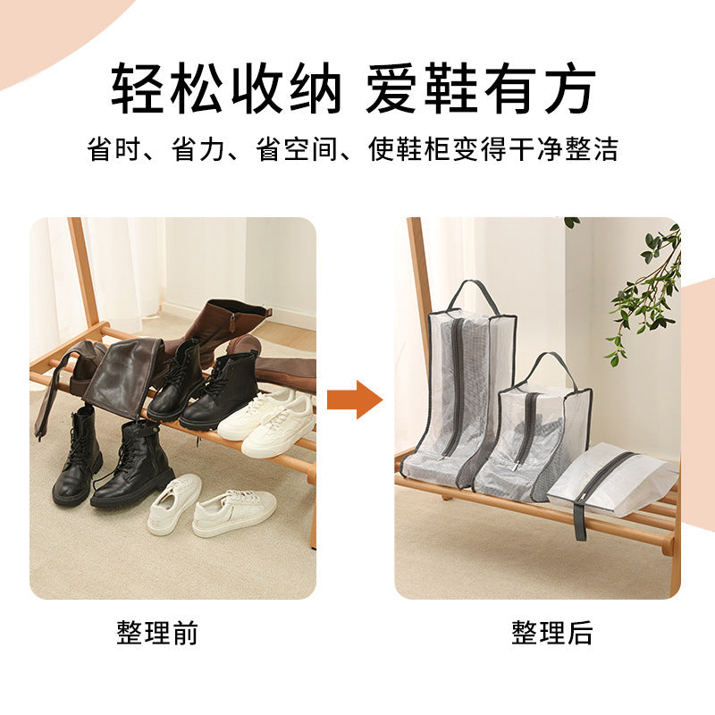 Shoe Storage Bag Travel Visible Dustproof Bag Multifunctional Waterproof Shoe Cover Pvc Home Portable Boot Shoe Bag - image 4