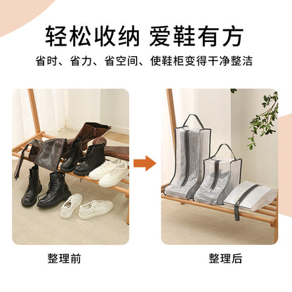 Shoe Storage Bag Travel Visible Dustproof Bag Multifunctional Waterproof Shoe Cover Pvc Home Portable Boot Shoe Bag - image 4