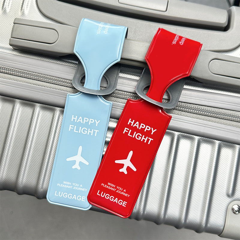 Cross-Border Pvc Hot-Pressed Luggage Tag Travel Luggage Tag Anti-Loss Aircraft Check-In Boarding Pass Luggage Tag - image 1