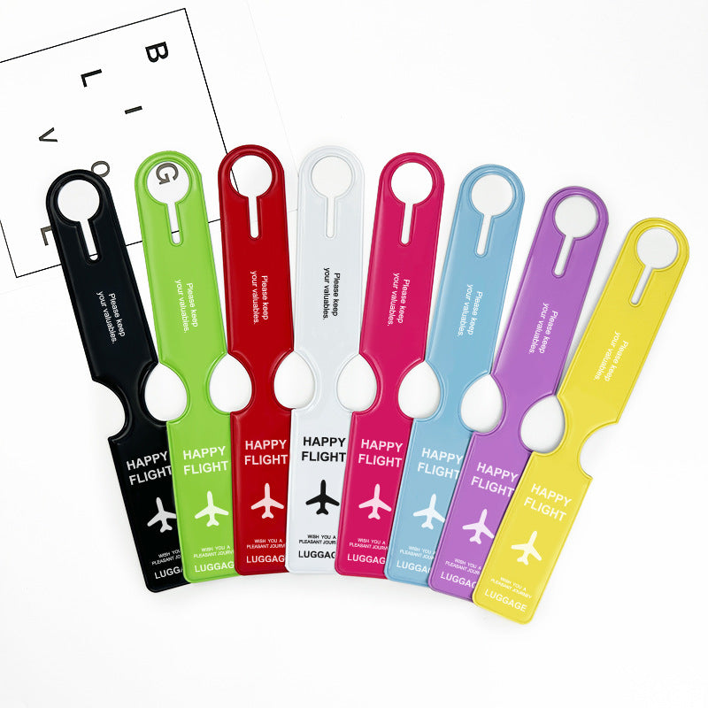 Cross-Border Pvc Hot-Pressed Luggage Tag Travel Luggage Tag Anti-Loss Aircraft Check-In Boarding Pass Luggage Tag - image 2