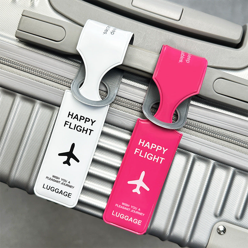 Cross-Border Pvc Hot-Pressed Luggage Tag Travel Luggage Tag Anti-Loss Aircraft Check-In Boarding Pass Luggage Tag - image 3