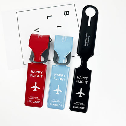 Cross-Border Pvc Hot-Pressed Luggage Tag Travel Luggage Tag Anti-Loss Aircraft Check-In Boarding Pass Luggage Tag - image 4