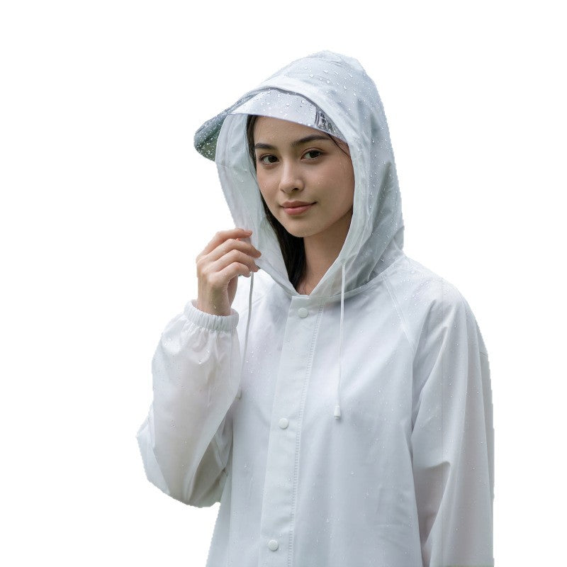 Adult Non-Disposable Long Raincoat Outdoor Travel Mountaineering Hiking Thickeneded Full-Body Rainproof Poncho with Brim - image 5