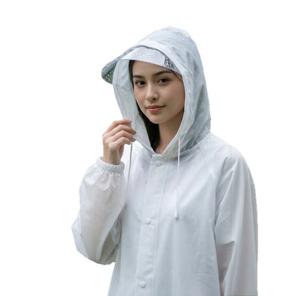 Adult Non-Disposable Long Raincoat Outdoor Travel Mountaineering Hiking Thickeneded Full-Body Rainproof Poncho with Brim - image 5