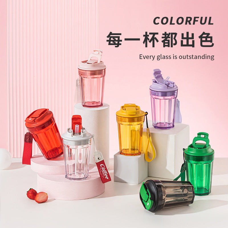 Coca-Cola Water Cup, High-Looking Octagonal Coffee Cup, Sports Portable Cup, Ins-Style Travel Plastic Cup, Gift Customization - image 2