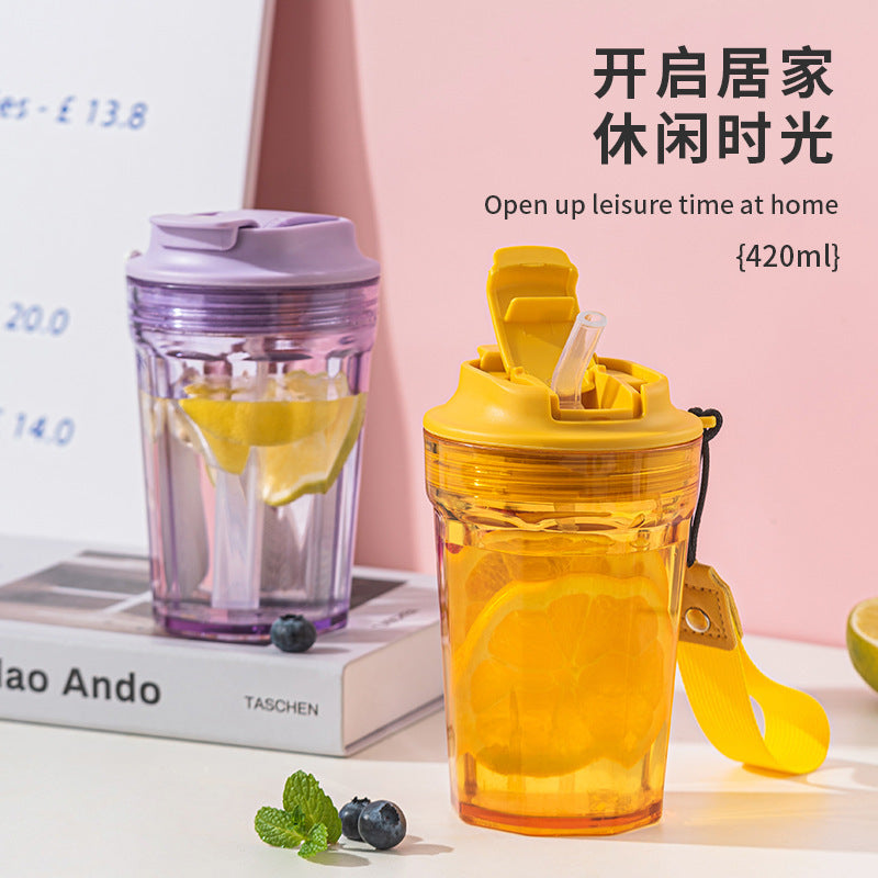 Coca-Cola Water Cup, High-Looking Octagonal Coffee Cup, Sports Portable Cup, Ins-Style Travel Plastic Cup, Gift Customization - image 4