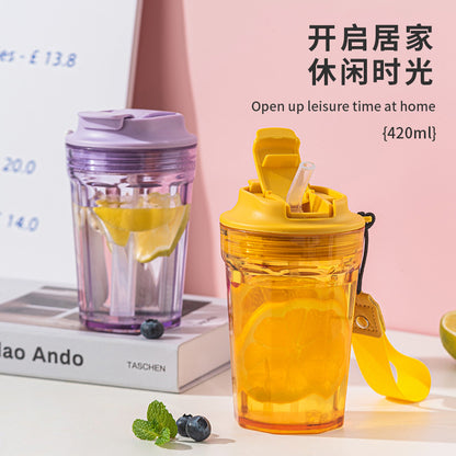 Coca-Cola Water Cup, High-Looking Octagonal Coffee Cup, Sports Portable Cup, Ins-Style Travel Plastic Cup, Gift Customization - image 4