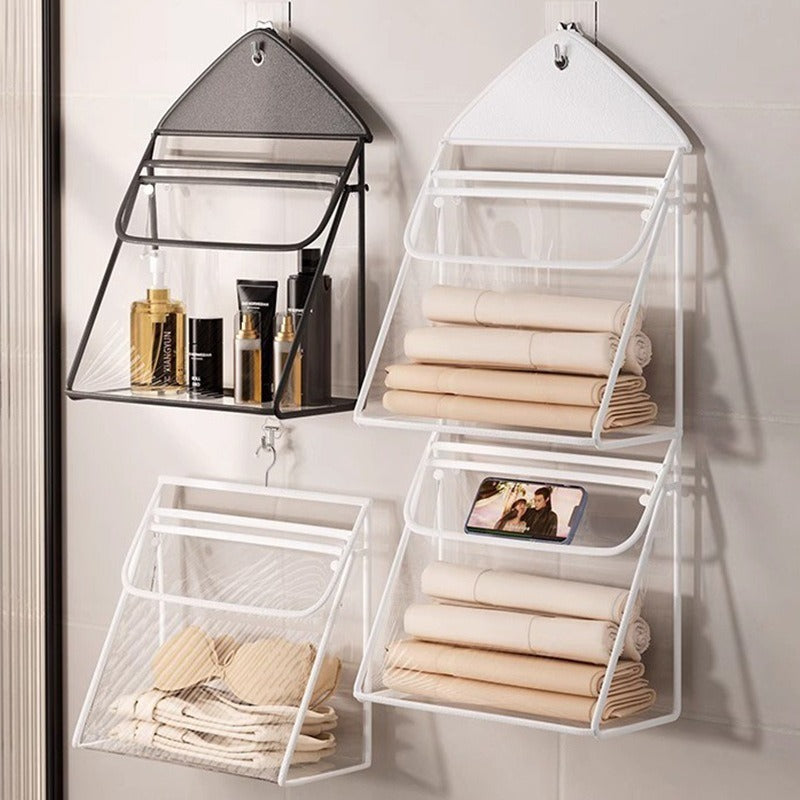 Household Waterproof Toiletry Bag Foldableable Wall-Mounted Toilet Bathroom Bath Storage Dormitory Bedroom Organization Artifact - image 1