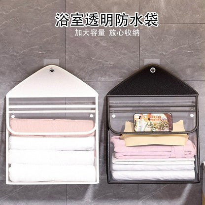 Household Waterproof Toiletry Bag Foldableable Wall-Mounted Toilet Bathroom Bath Storage Dormitory Bedroom Organization Artifact - image 2
